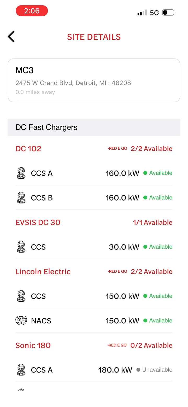 Choose a charger with the GO logo. These chargers support Red E Go.